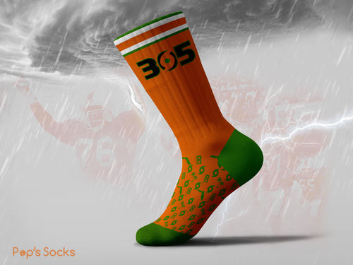 Miami Hurricane 305 Sock